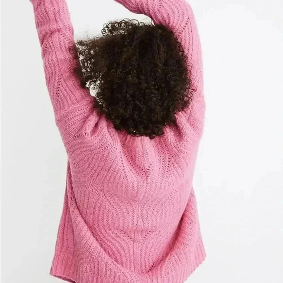 Madewell Alpaca Blend Charley Cozy Pullover Pointelle Knit Sweater - Picture 3 of 7